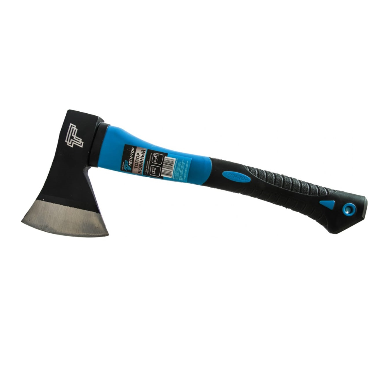 Топор Tech-Top 122-0800, универсальный с обрезиненной рукояткой, 800 г