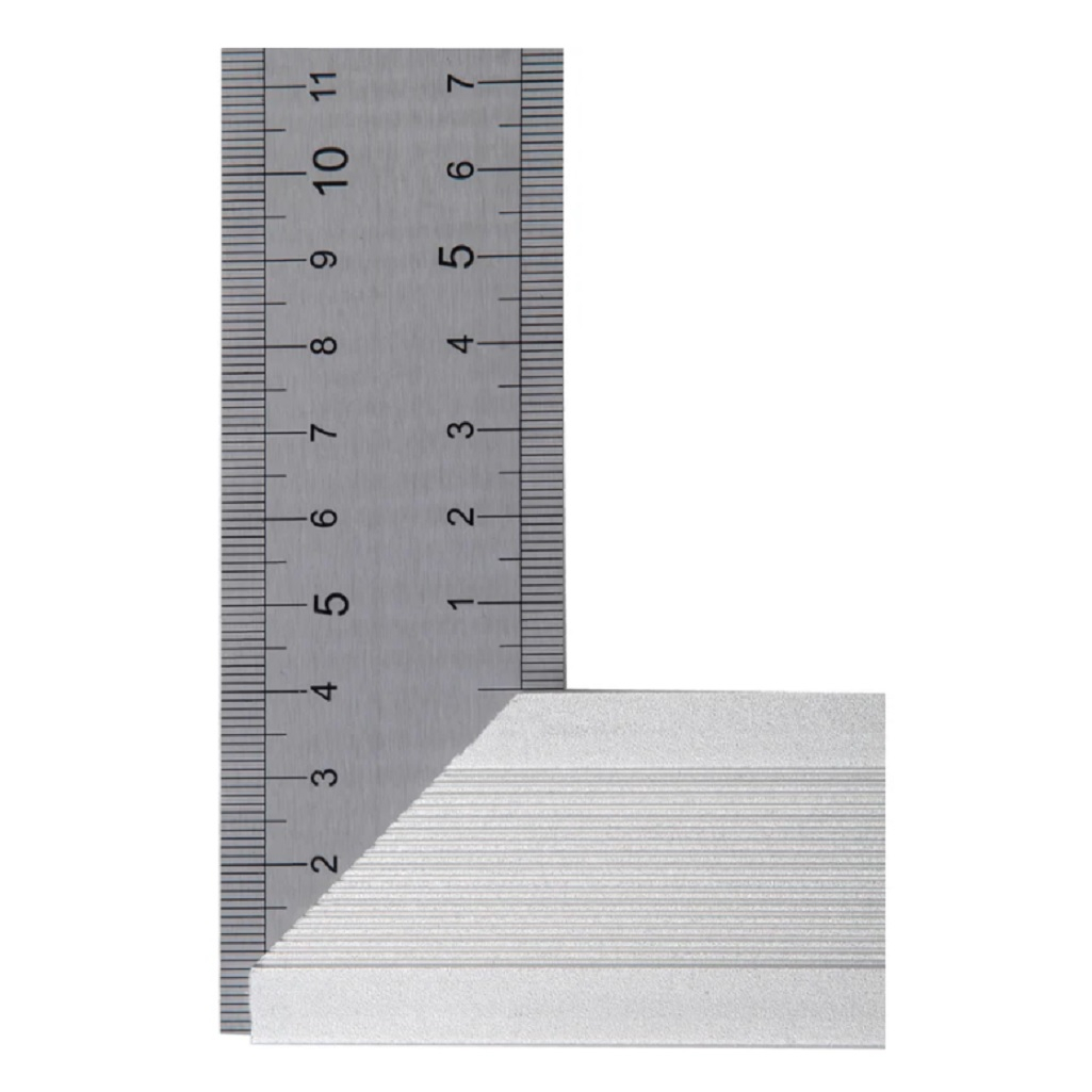 Угольник Denzel нержавеющая сталь, градуировка, алюминиевое основание, 400 мм 32398