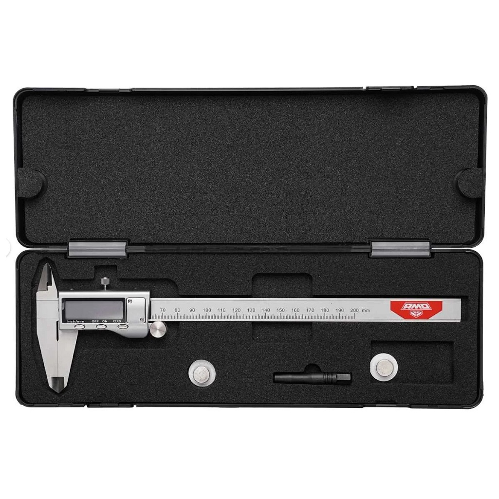 Штангенциркуль электронный AMO SLE-200 цифровой с измерением внутреннего диаметра