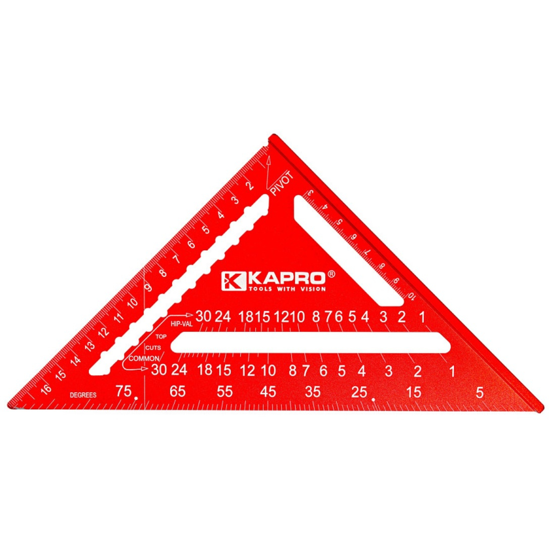 Угольник Kapro Свенсона 446-18, 18 см, алюминиевый сплав, угол измерения 30, 45, 90 градусов