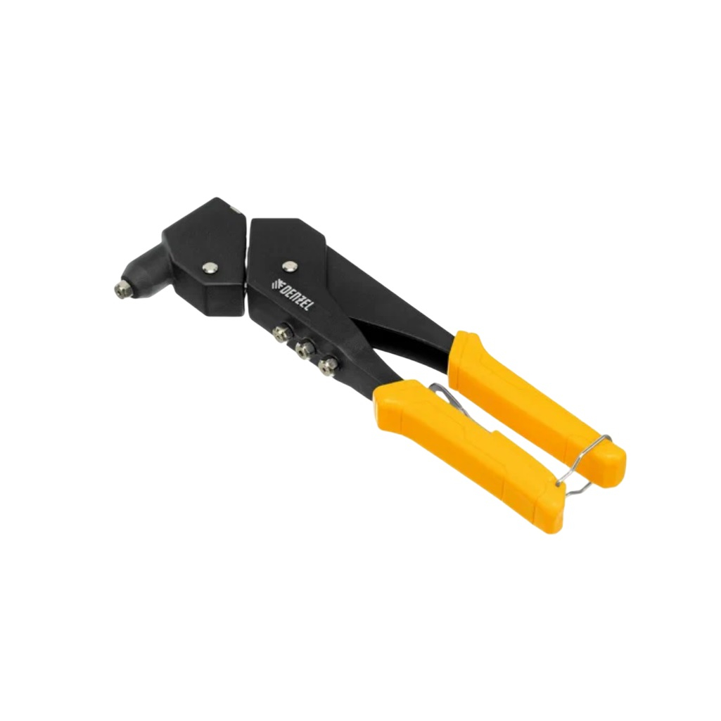 Заклепочник ручной Denzel, 285 мм, поворотный, 0-360, заклепки 2.4-3.2-4.0-4.8 мм, 40442