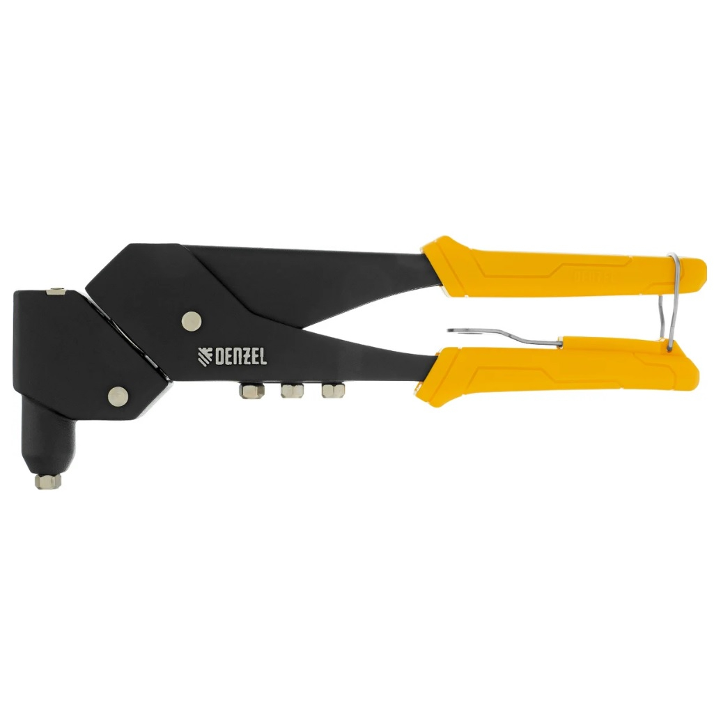 Заклепочник ручной Denzel, 285 мм, поворотный, 0-360, заклепки 2.4-3.2-4.0-4.8 мм, 40442