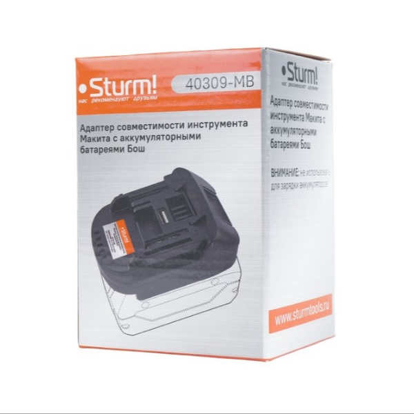 Адаптер Sturm 40309-MB для инструмента Makita с аккумуляторами Bosch