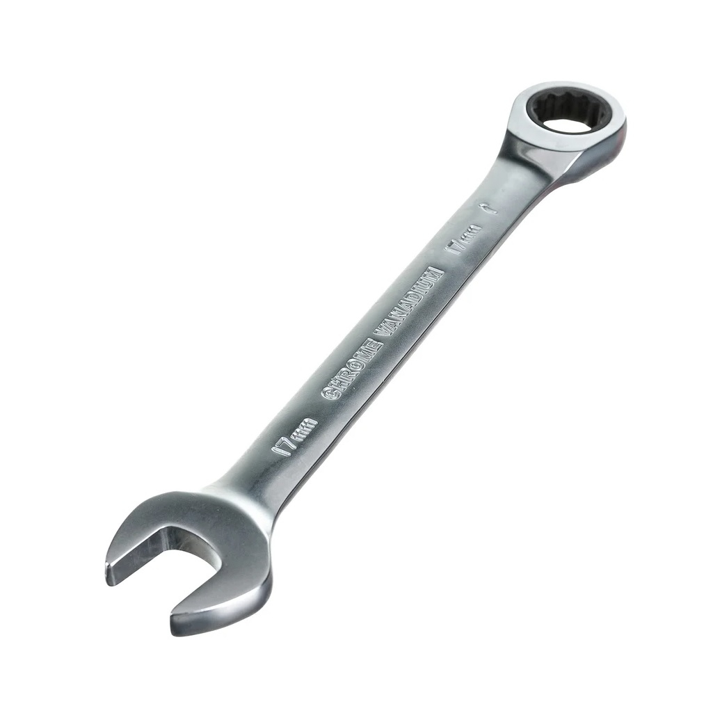 Ключ комбинированный Startul PRO-7017 17 мм, с поворотной трещоткой, серебристый