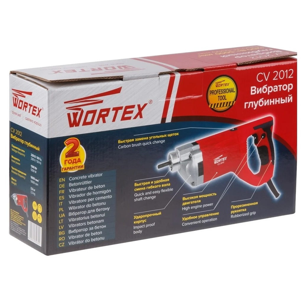 Вибратор глубинный WORTEX CV2012  