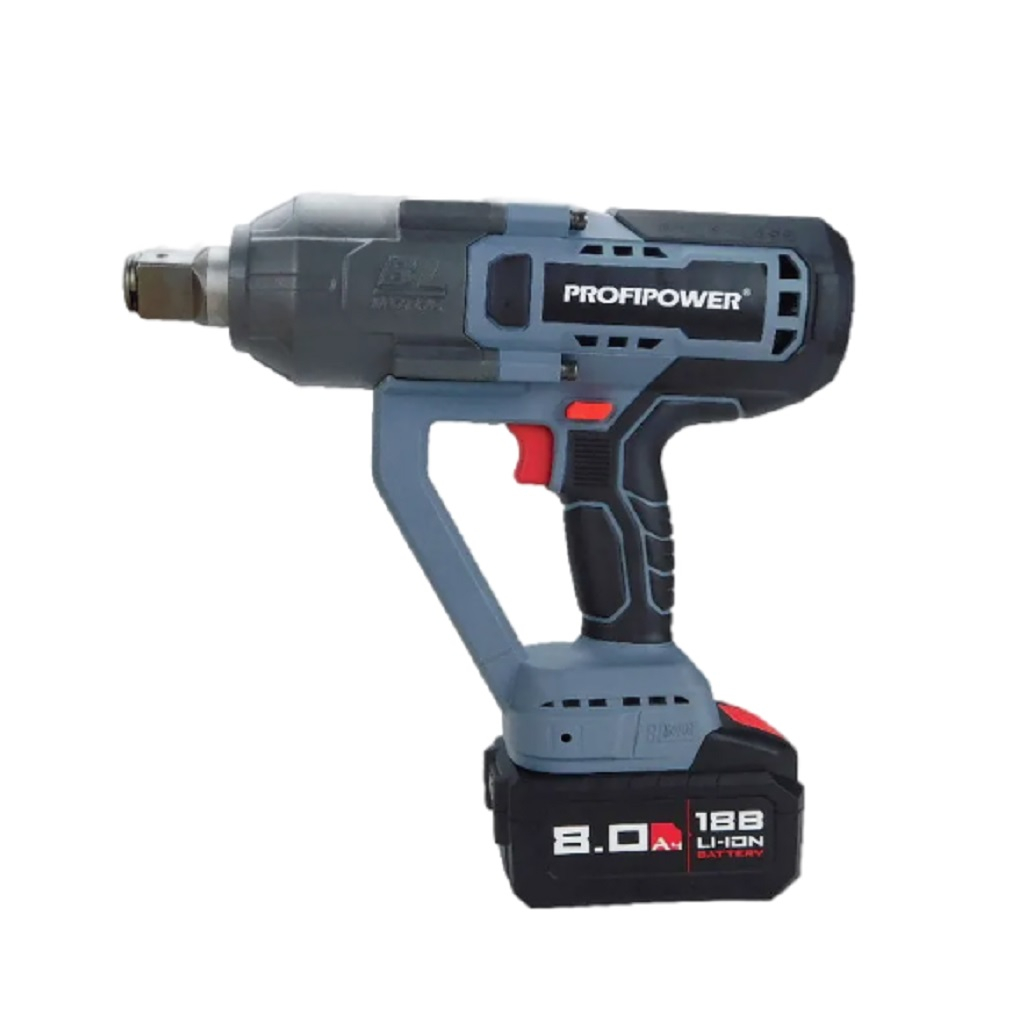 Аккумуляторный гайковерт бесщеточный Profipower T-2500N, 18 В, 2500 Hм, 1 акк. х 8,0 Ah+з.у.