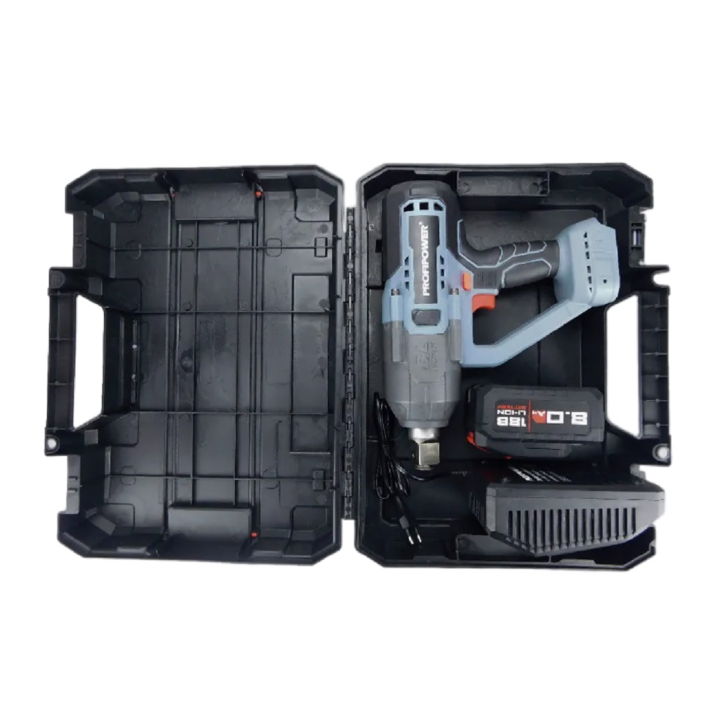 Аккумуляторный гайковерт бесщеточный Profipower T-2500N, 18 В, 2500 Hм, 1 акк. х 8,0 Ah+з.у.