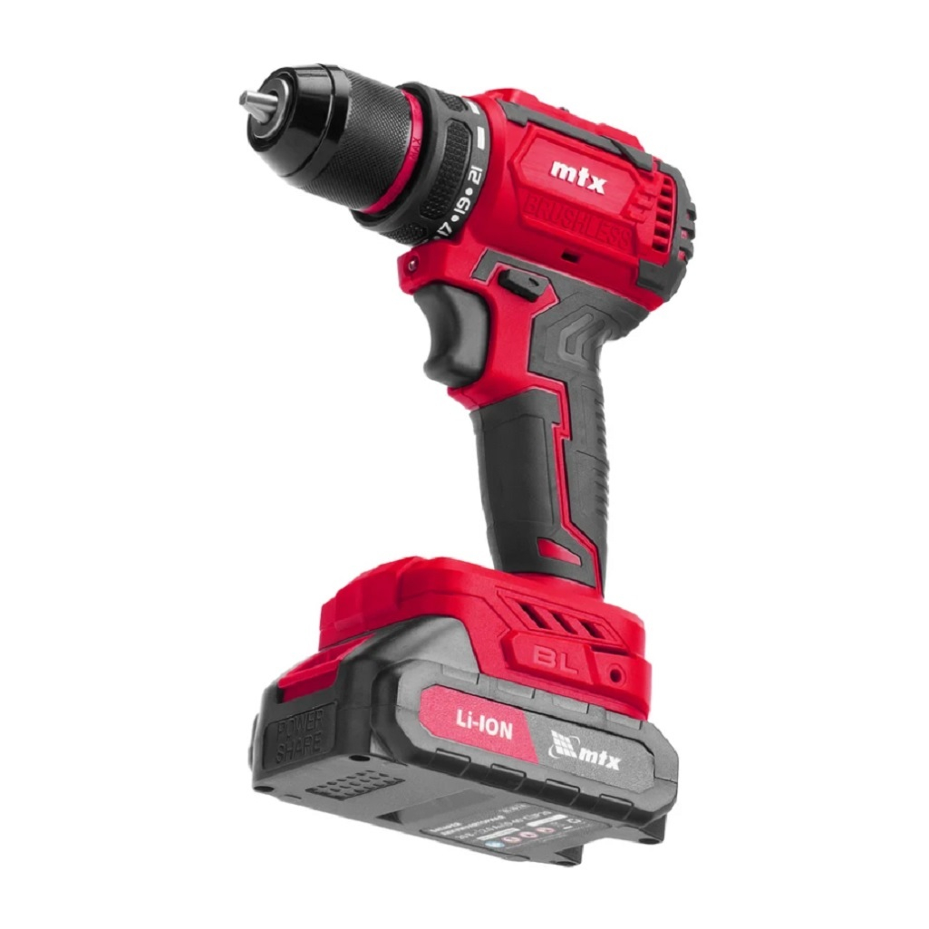 Дрель-шуруповерт аккумуляторная MTX CDS-BL-20, 18В, 2 акк. х 2,0 Ah+з.у 26187