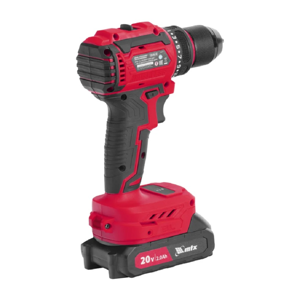 Дрель-шуруповерт аккумуляторная MTX CDS-BL-20, 18В, 2 акк. х 2,0 Ah+з.у 26187