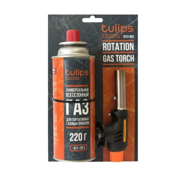 Горелка газовая Tulips Tools IG13-053 (+баллон)