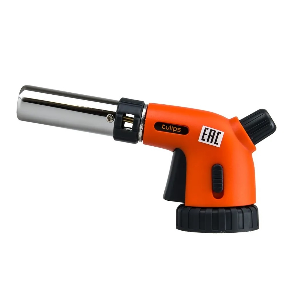 Горелка газовая Tulips tools IG13-056, керамика, пьезоподжиг, для цангового баллона