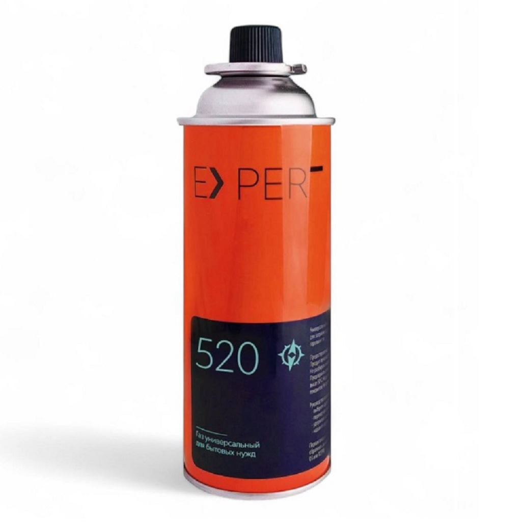 Баллон газовый Expert для горелки, цанговый, универсальный с высокой степенью очистки 520 мл