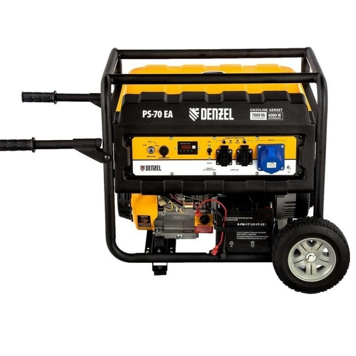 Генератор бензиновый синхронный DENZEL PS 70EA 946894, 6.0 кВт
