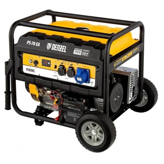 Генератор бензиновый синхронный DENZEL PS 70EA 946894, 6.0 кВт