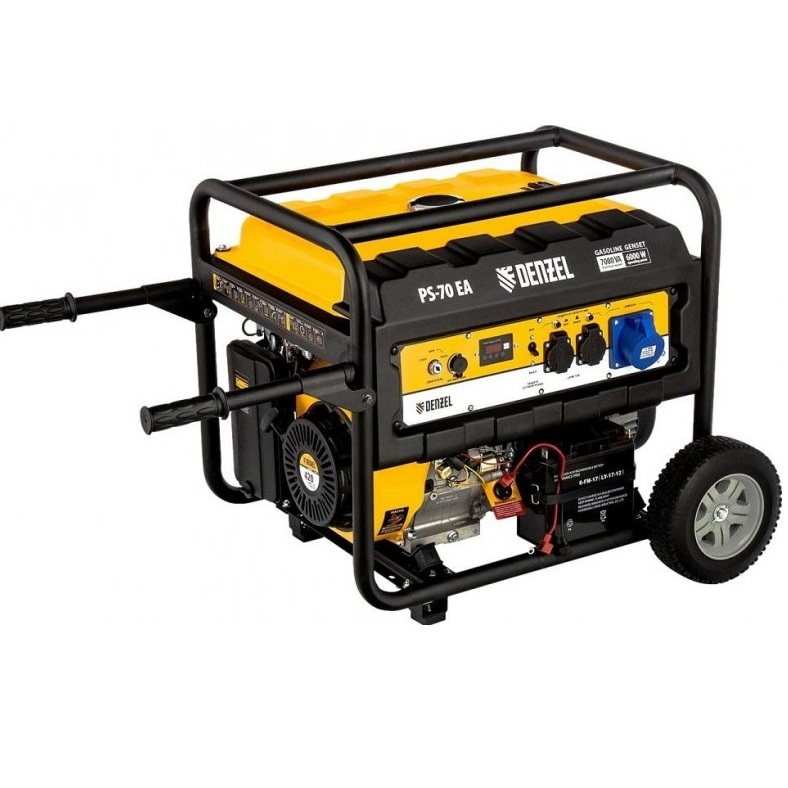 Генератор бензиновый синхронный DENZEL PS 70EA 946894, 6.0 кВт