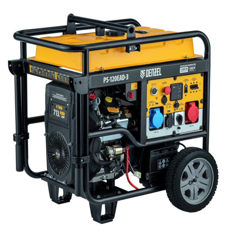 Генератор бензиновый синхронный Denzel PS-120EAD-3, 11.0 кВт
