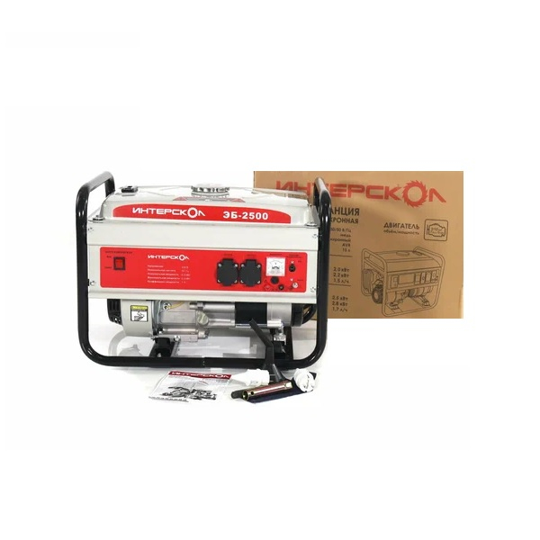 Генератор бензиновый синхронный Интерскол ЭБ-2500 2.0 кВт