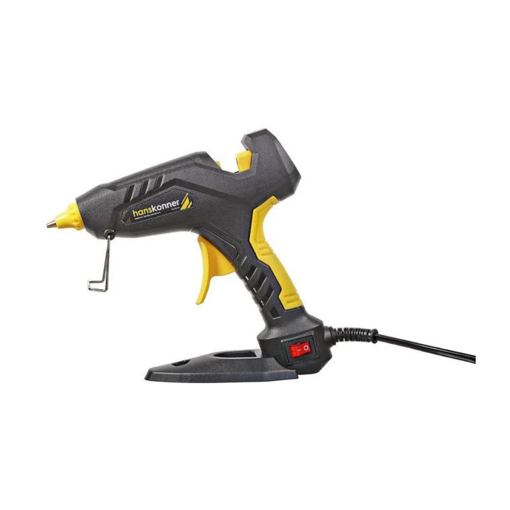 Пистолет клеевой Hanskonner Оптимальная производительность HGG1160, 60 Вт, 2 сопла, 4 стержня, платформа