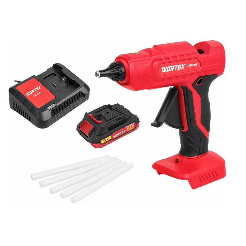 Пистолет аккумуляторный клеевой  WORTEX CGG 1118 1334529