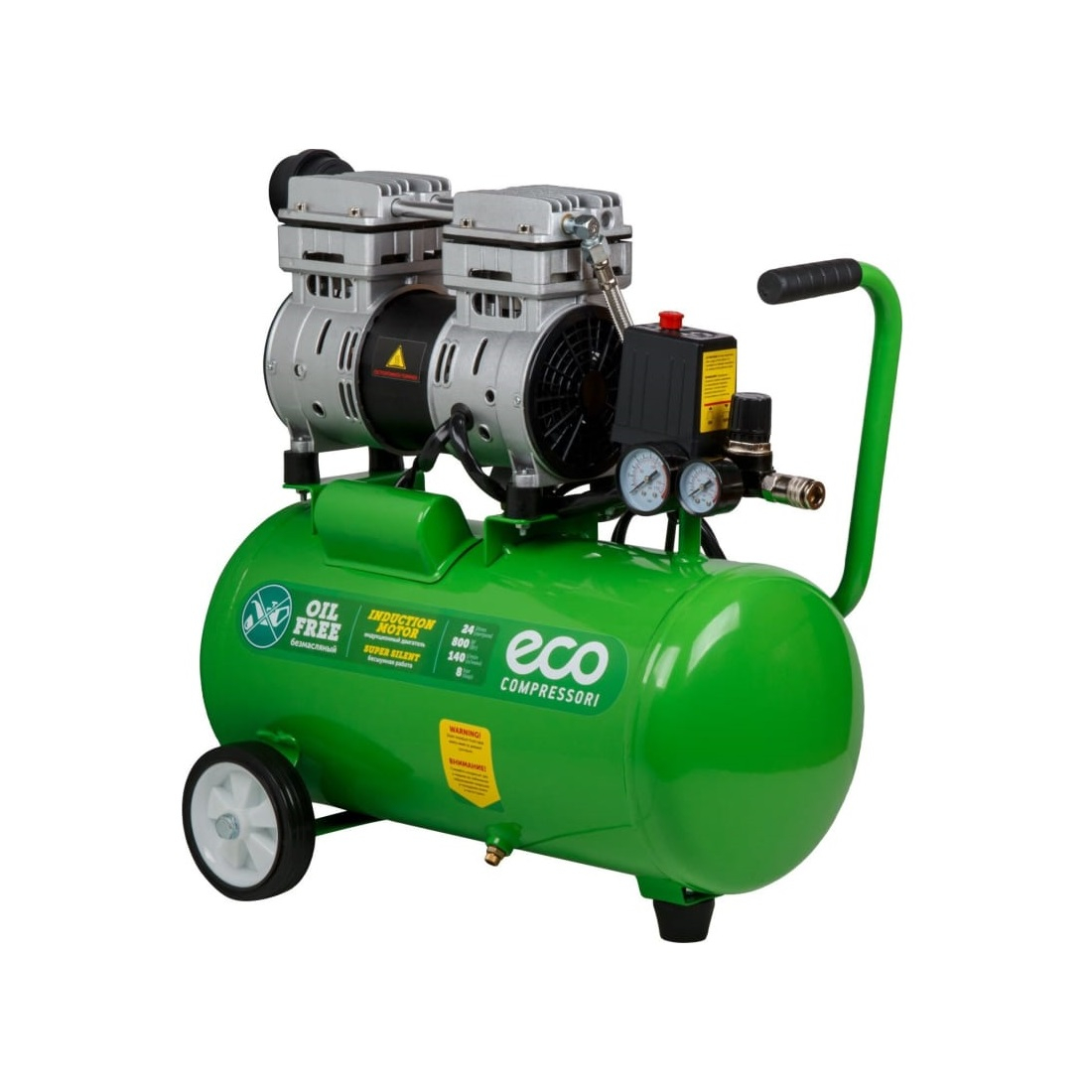 Компрессор ECO AE-25-OF1 8 бар, 140л/мин, 800 Вт, 24 л