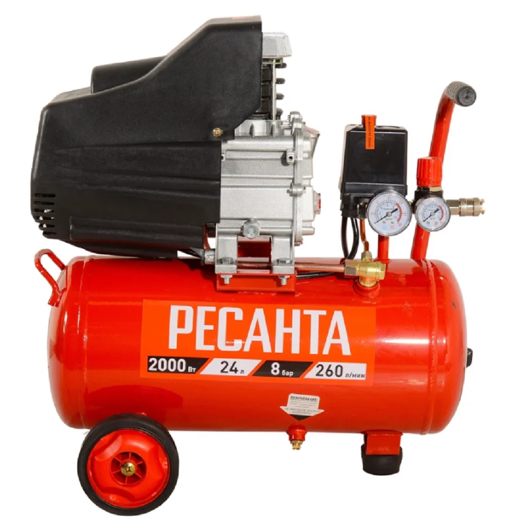 Компрессор Ресанта КП-24/260М поршневой, электрический, 2000 Вт