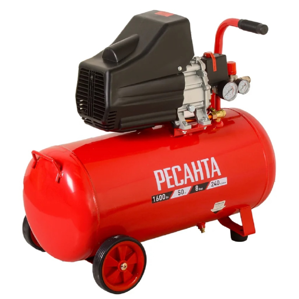 Компрессор Ресанта КП-50/240М поршневой, электрический, 1600 Вт