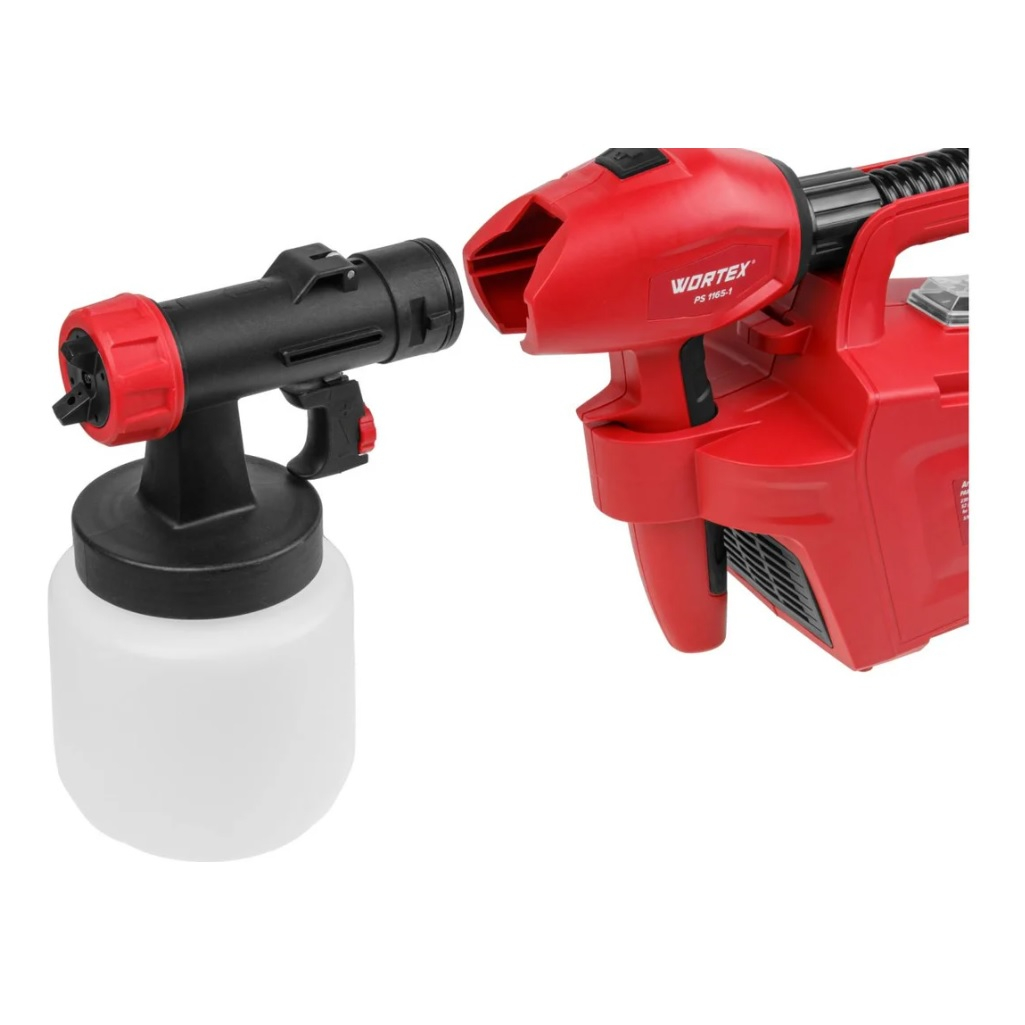 Краскораспылитель электрический Wortex PS 1165-1, 650 Вт, 1000 мл/мин, 0.8 л
