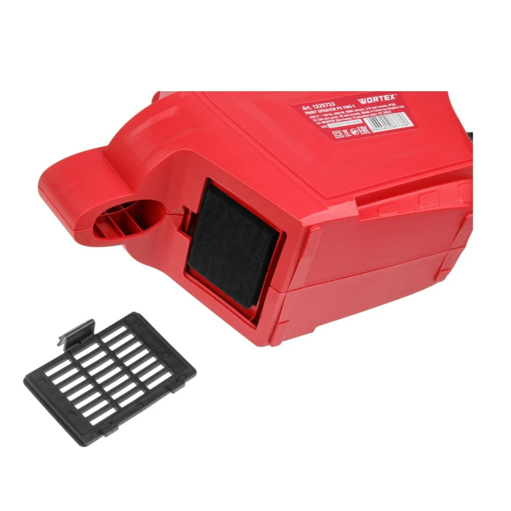 Краскораспылитель электрический Wortex PS 1165-1, 650 Вт, 1000 мл/мин, 0.8 л