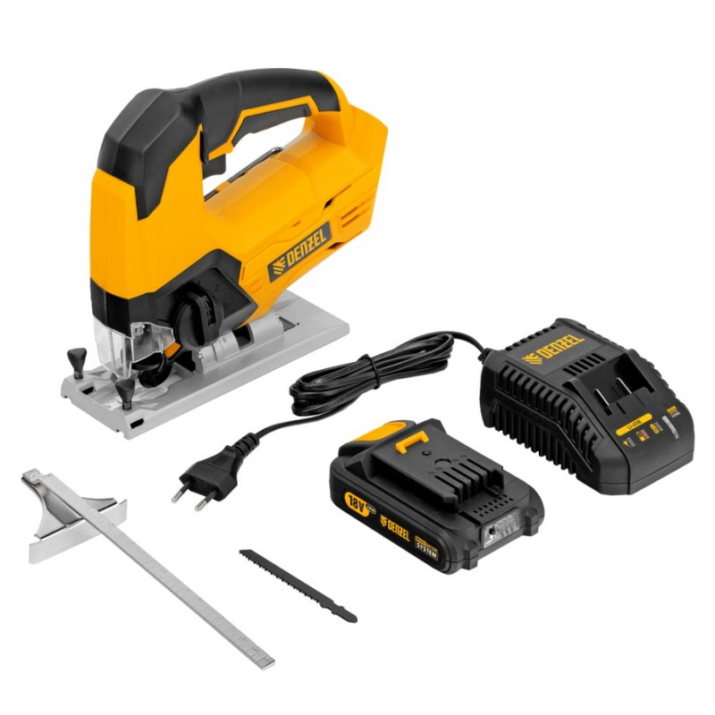 Лобзик аккумуляторный Denzel CJ-80 27201, 1 АКБ и з.у. в комплекте