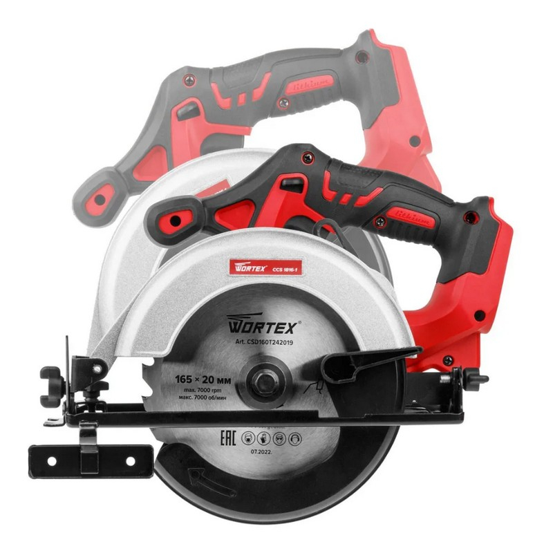 Пила дисковая аккумуляторная Wortex CCS 1816-1, 1 акк.х4 Ah и з.у. в комплекте