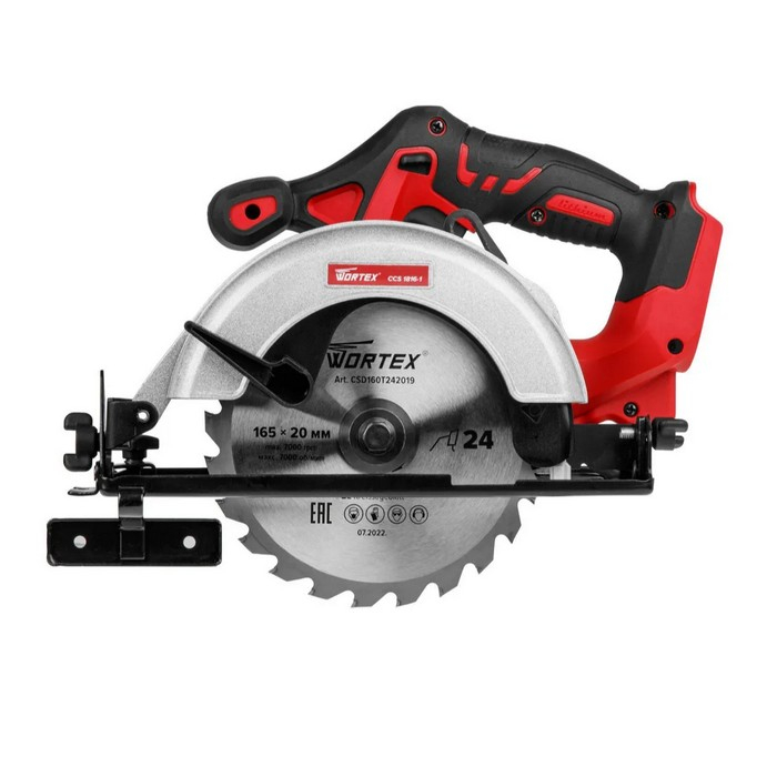 Пила дисковая аккумуляторная Wortex CCS 1816-1, 1 акк.х4 Ah и з.у. в комплекте