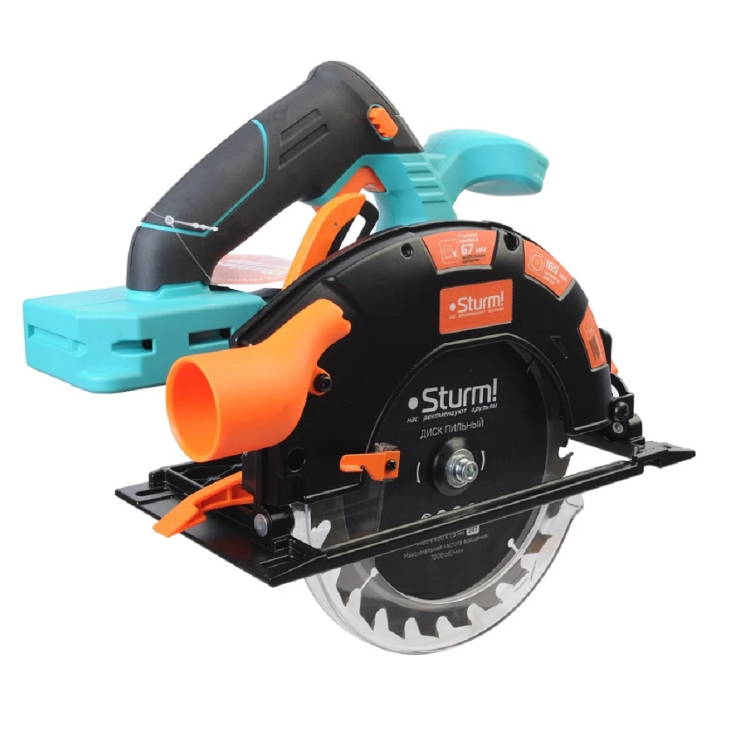 Пила аккумуляторная дисковая Sturm CCS1867BL, 18В без акк. и з.у