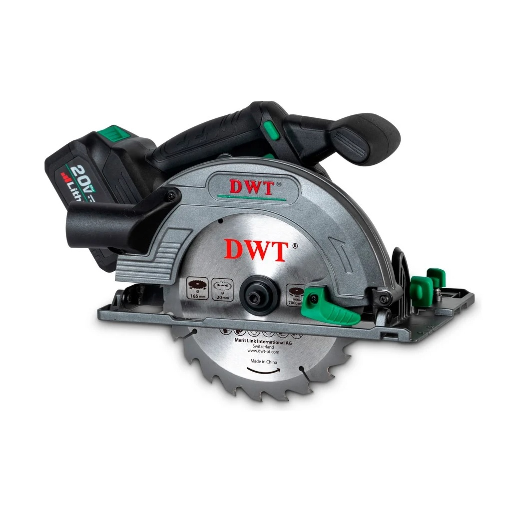 Пила аккумуляторная дисковая DWT AHKP-20-165 DN-4 BMC для продольного и поперечного реза