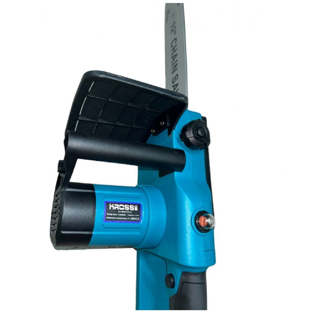 Пила аккумуляторная Kross 21V-12 Blue, бесщеточный двигатель, 2 акк. х 4,0 Ah+з.у.