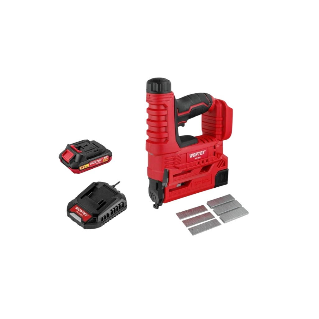 Аккумуляторный гвоздезабиватель Wortex NG 1830, 18В, 1 аккумулятор, 2.0Ah, зарядное устройство