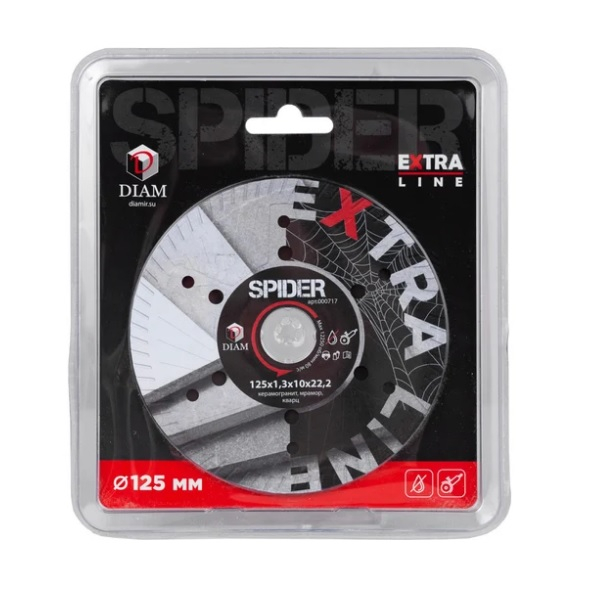 Диск алмазный Diam Spider Extra Line 125х1.3х22.2 мм 000717