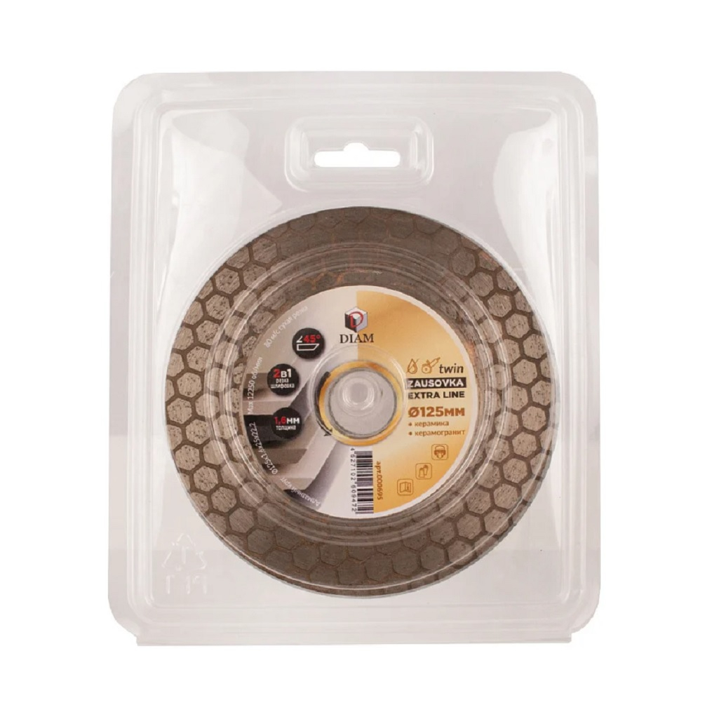 Диск алмазный Diam Zausovka Twin Extra Line 125х1.6х22.2 мм 000695