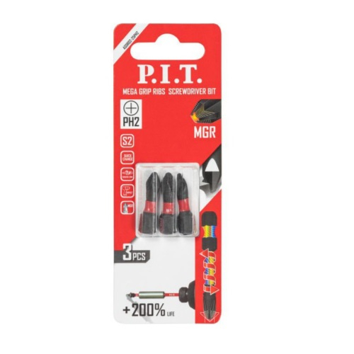 Бита ударная P.I.T. PH2 25мм 1шт ASDR02-25PH2