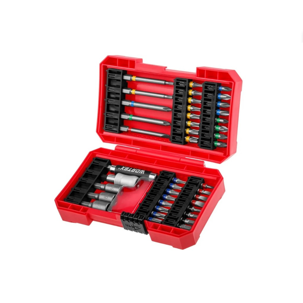 Набор бит Wortex BIT SET BS 42, односторонние, для шуруповерта, 42 предмета, кейс, 1335578