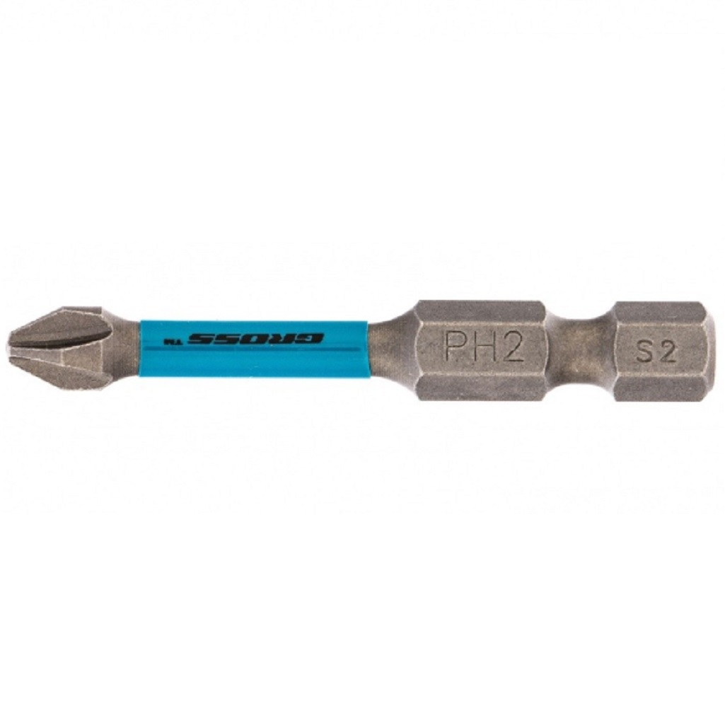 Бита ударная Gross PH2 х 50 мм 11493 10 шт. в упаковке, Для шуруповерта