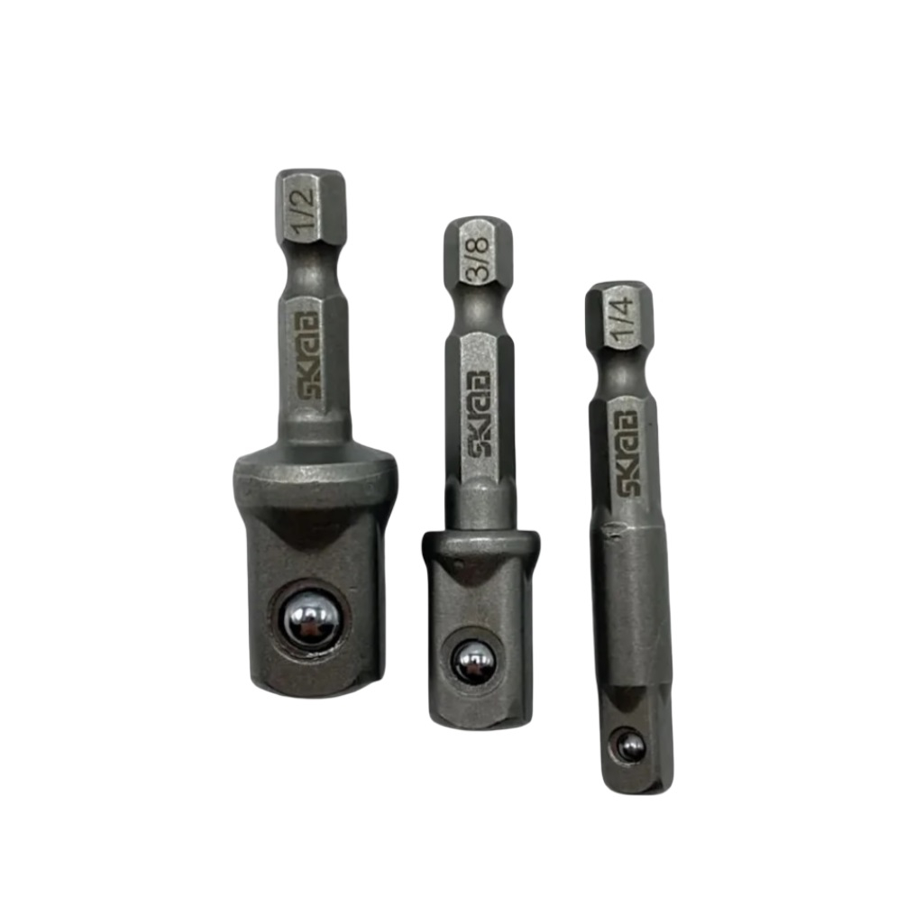 Набор адаптеров Skrab для торцевых головок, 50 мм, прямые, CrV, 43464