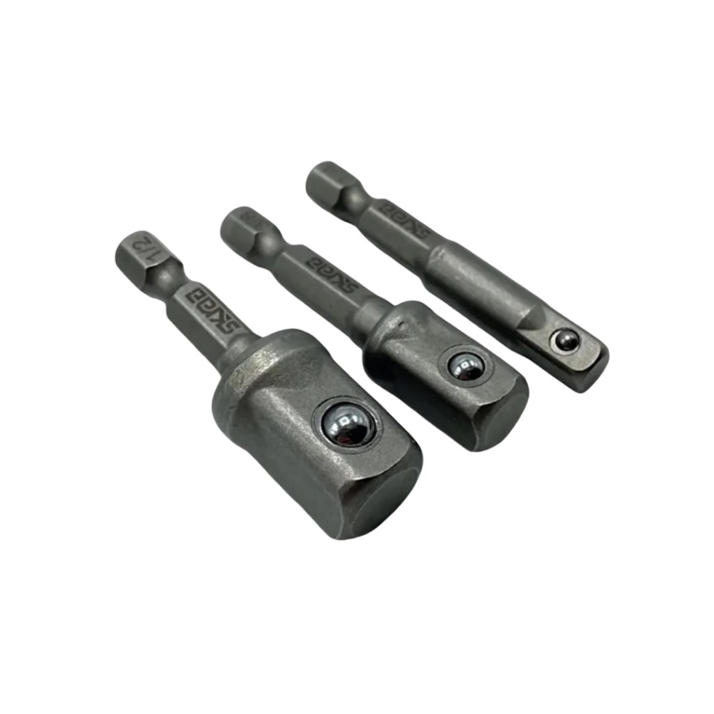 Набор адаптеров Skrab для торцевых головок, 50 мм, прямые, CrV, 43464