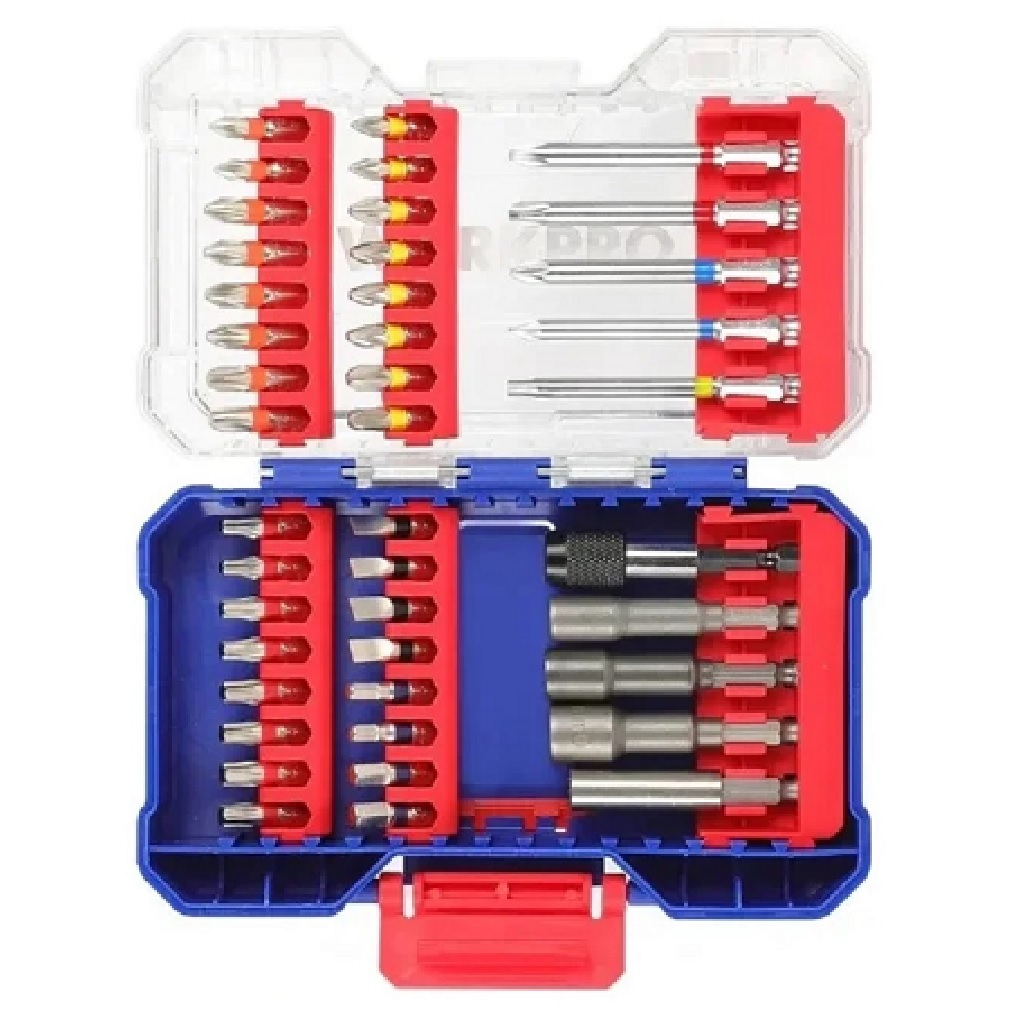 Набор бит Workpro WP409013 для отвертки с магнитным держателем, 42 шт.