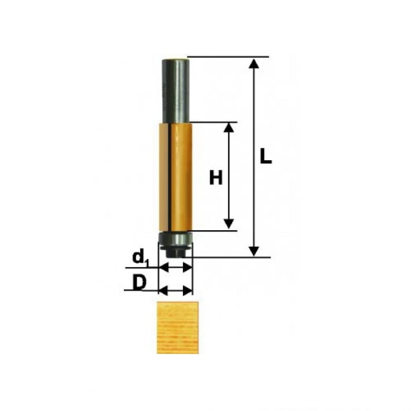 Фреза кромочная ф22,2х26 мм прямая ЭНКОР 10526
