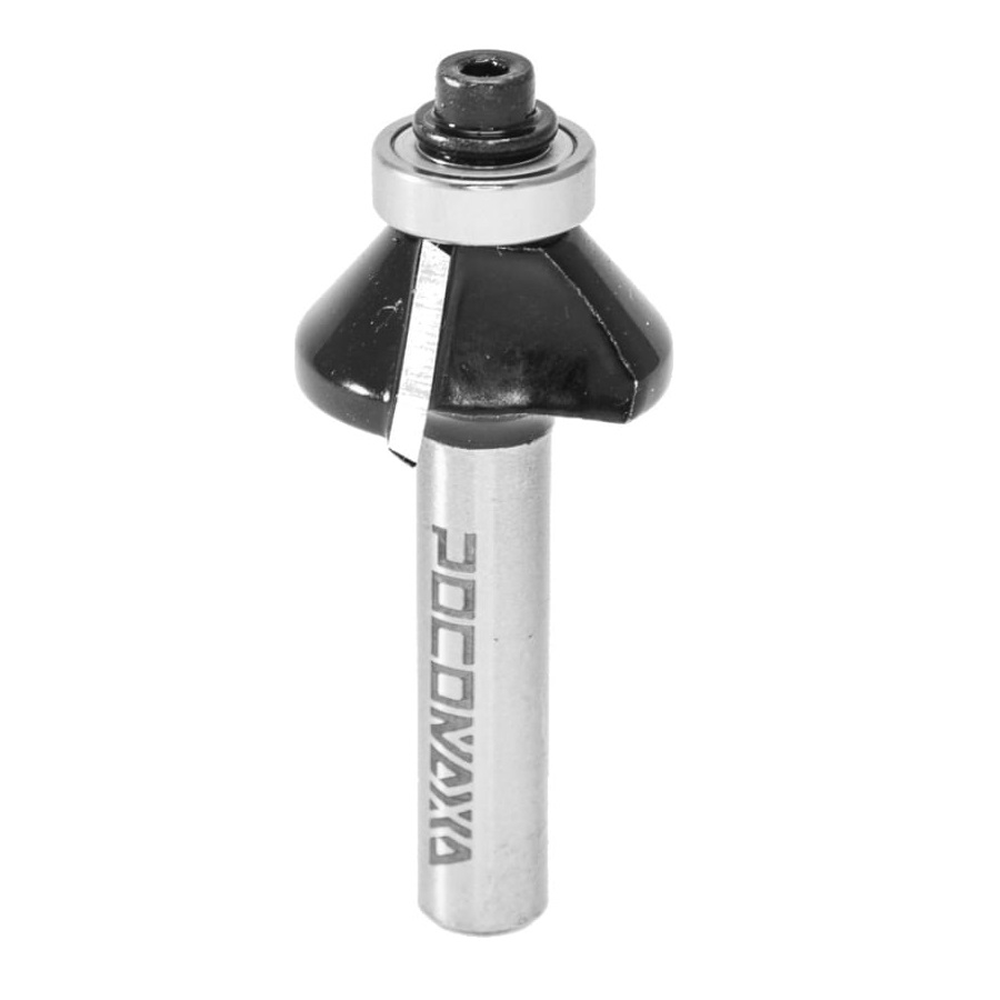 Фреза кромочная конусная с нижним подшипником РОСОМАХА d8 D25 H10 802201