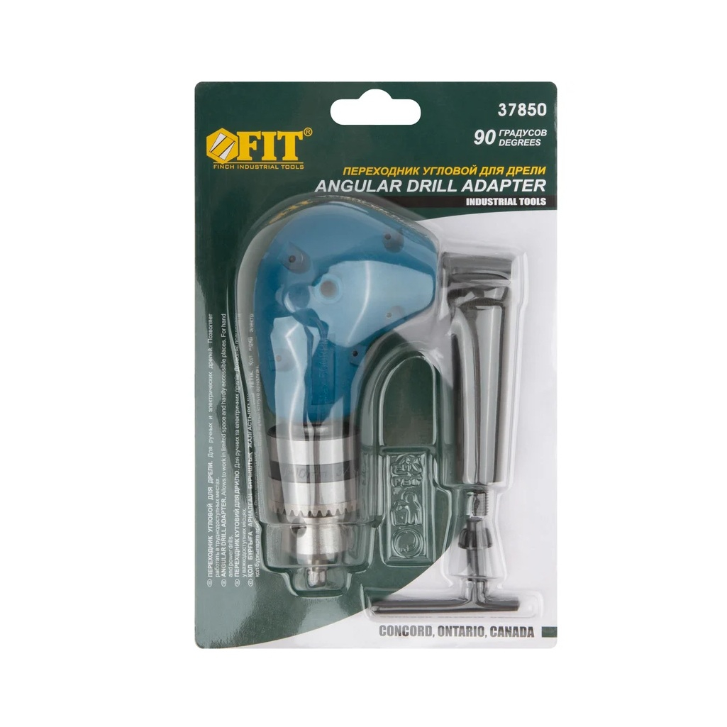 Переходник угловой FIT 37850 для дрели 90 градусов, с патроном
