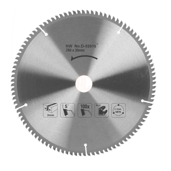 Диск пильный по алюминию MAKITA 260х30хх2.0мм, Z100, D-03975