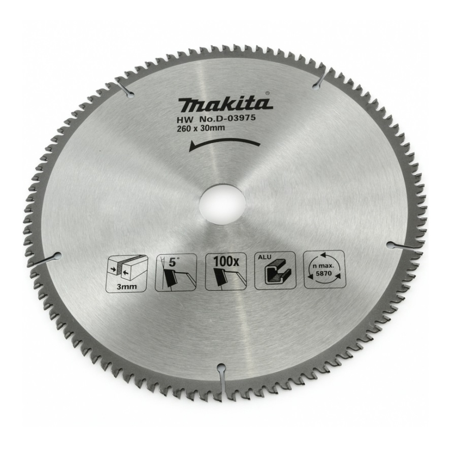 Диск пильный по алюминию MAKITA 260х30хх2.0мм, Z100, D-03975