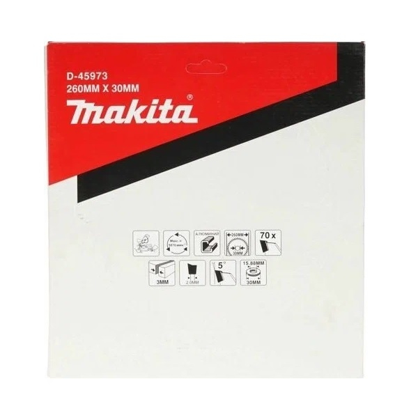 Диск пильный MAKITA 260х30/15.88х3.0 мм, Z70, D-45973