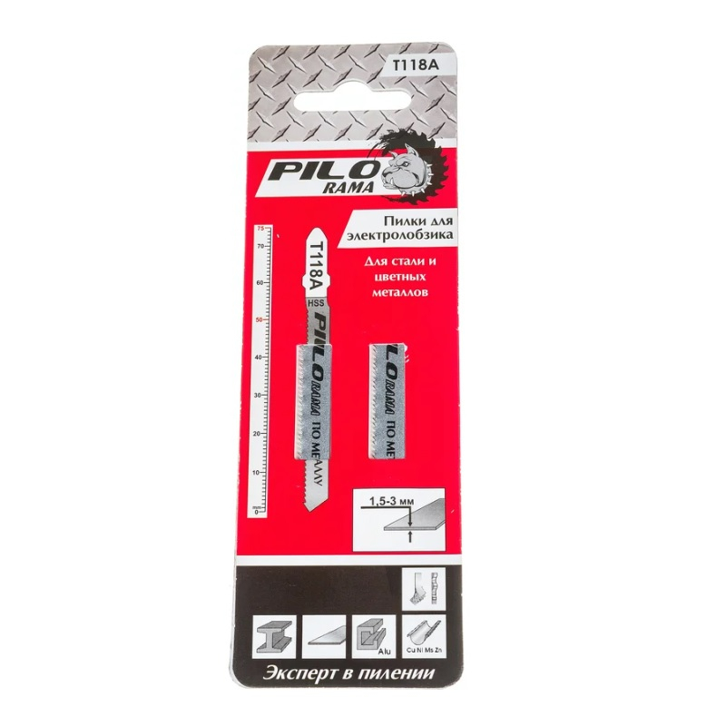 Пилки для лобзика Pilorama T118А 2 шт 541181
